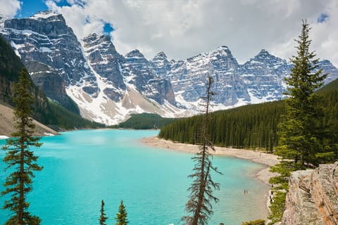 Glacial lakes are beautiful in Banff National Park